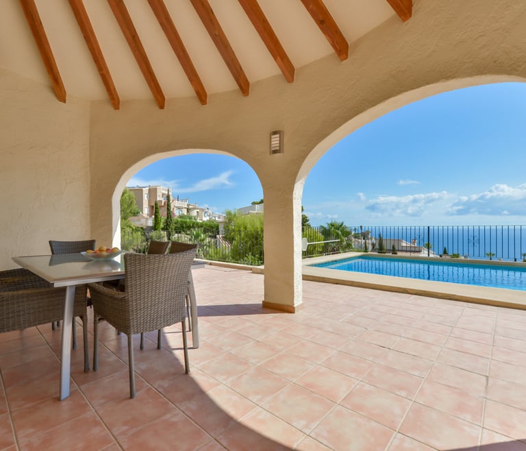 LOXI, preciosa villa en Cumbre del Sol para 6 pax con piscina privada y vistas al mar. en Benitachell - Terraza