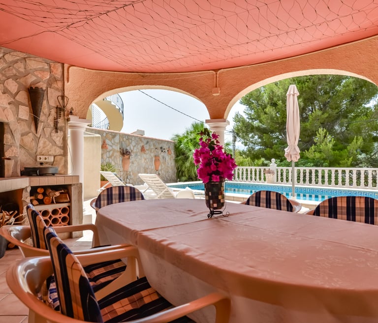 Alquiler de villa en Benissa MIRASOL, para 4 pax con piscina privada,  en Benissa - Terraza
