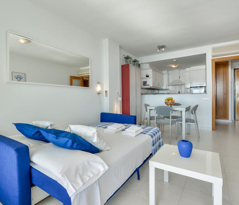 NAUTICO, Apartment for rent in Calpe for 4 pax with swimming pool and private parking in Calpe / Calp - Living room