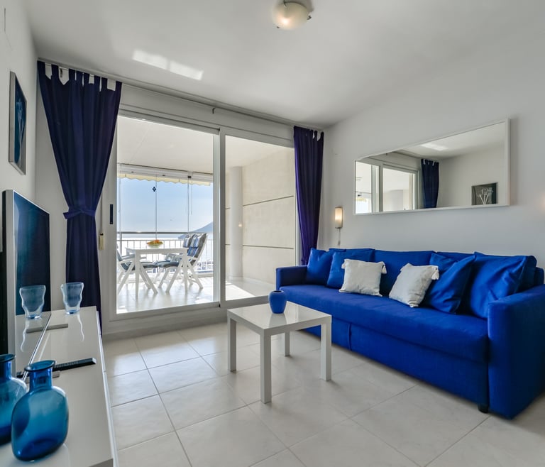 NAUTICO, Apartment for rent in Calpe for 4 pax with swimming pool and private parking in Calpe / Calp - Living room