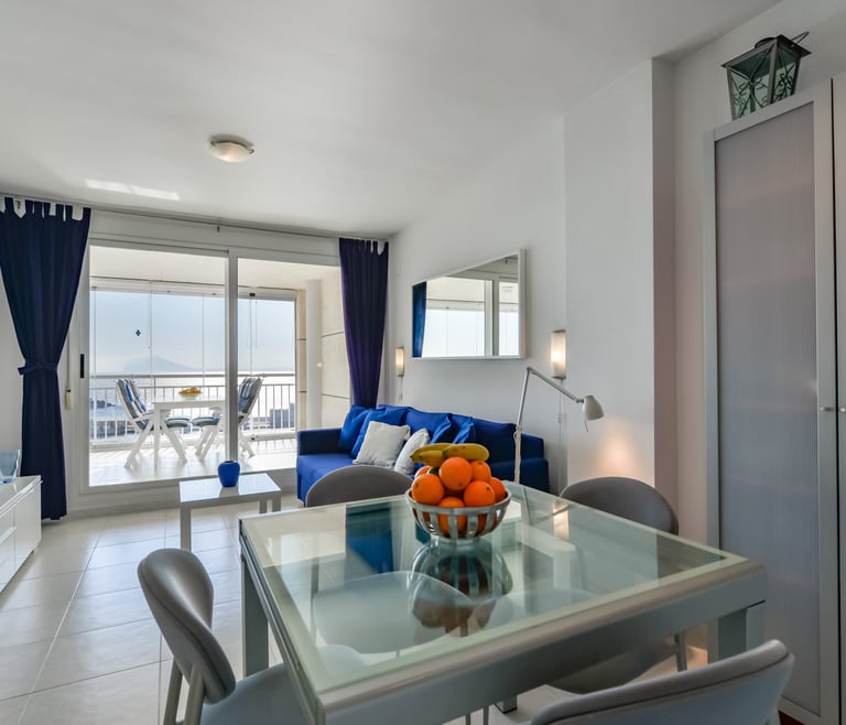 NAUTICO, Apartment for rent in Calpe for 4 pax with swimming pool and private parking in Calpe / Calp - Living room