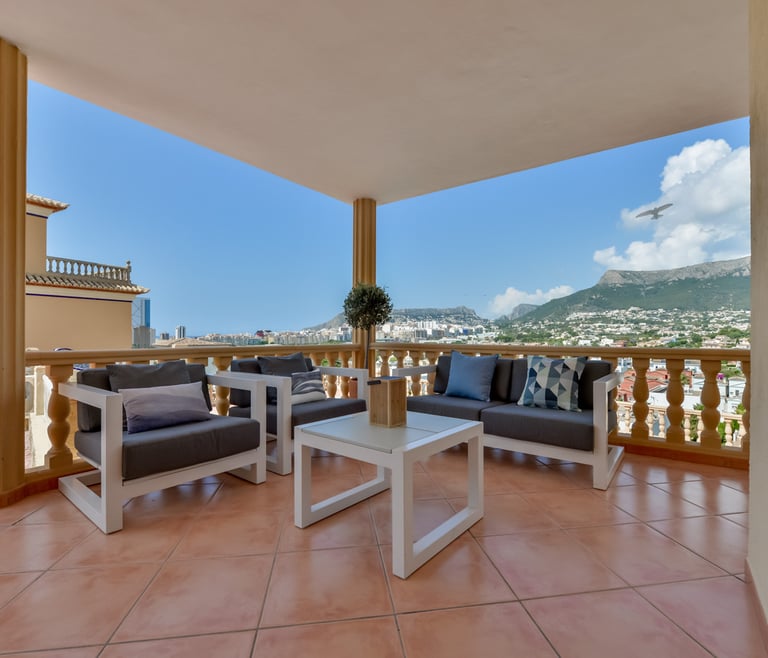 Alquiler de villa en Calpe BELLISSIMA 14 pax y piscina privada en Calpe - Terraza