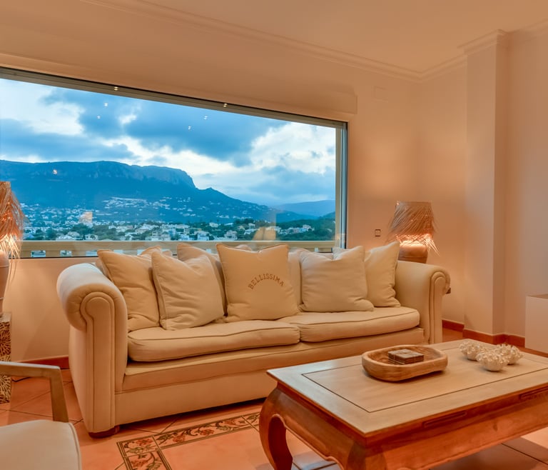 Alquiler de villa en Calpe BELLISSIMA 14 pax y piscina privada en Calpe - Salón