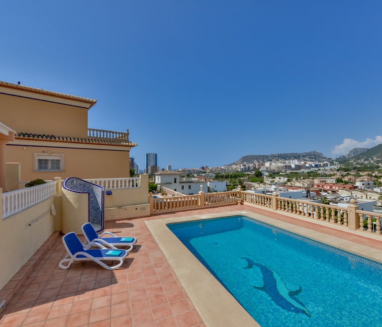 Alquiler de villa en Calpe BELLISSIMA 14 pax y piscina privada en Calpe - Piscina