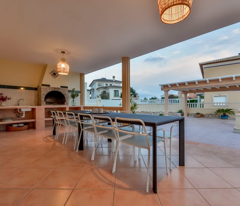 Alquiler de villa en Calpe BELLISSIMA 14 pax y piscina privada en Calpe - Terraza