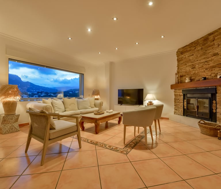 Alquiler de villa en Calpe BELLISSIMA 14 pax y piscina privada en Calpe - Salón