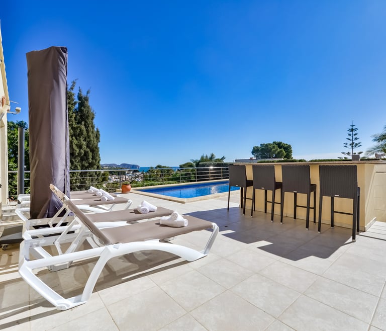 Ferienhaus in Benissa, AZUR. in Benissa - Terrasse