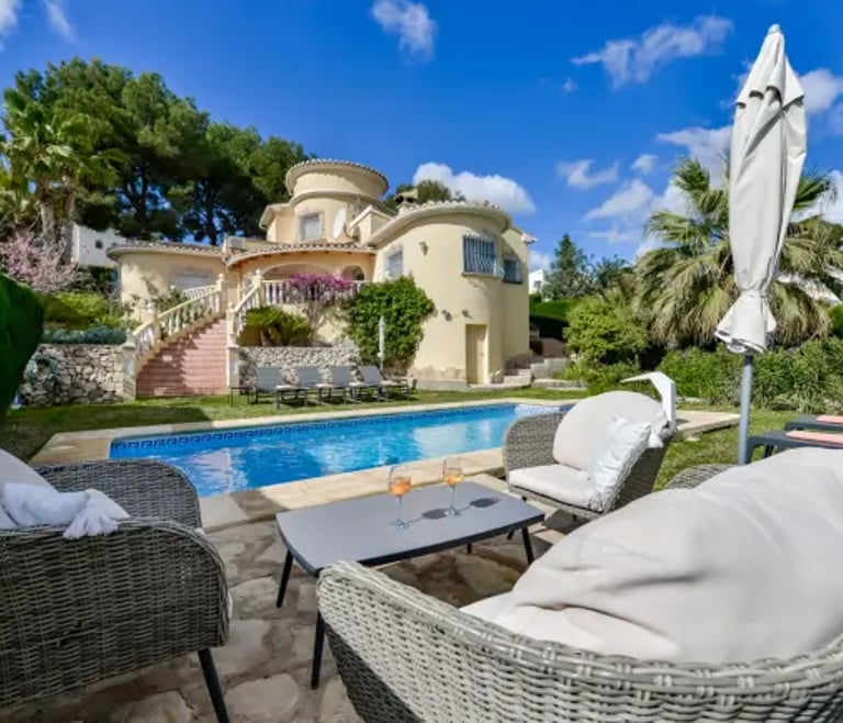 Alquiler de villa en Moraira, CLEO con Piscina Climatizada  en Moraira