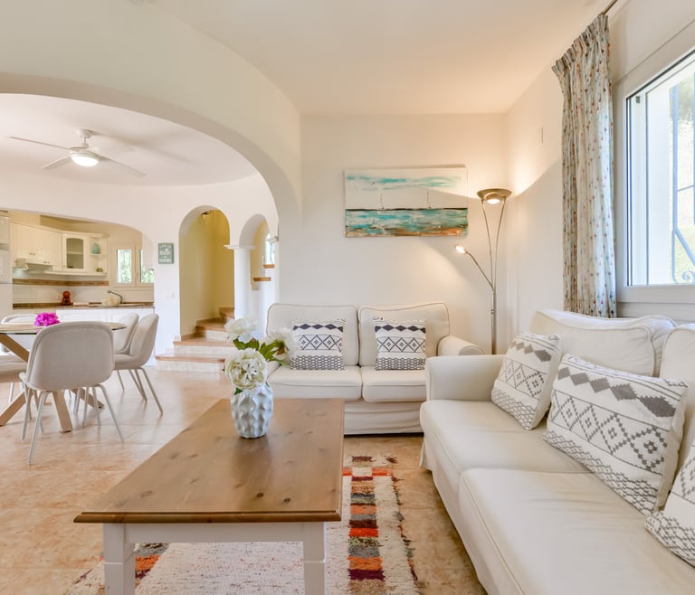 Alquiler de villa en Moraira, CLEO con Piscina Climatizada  en Moraira - Salón