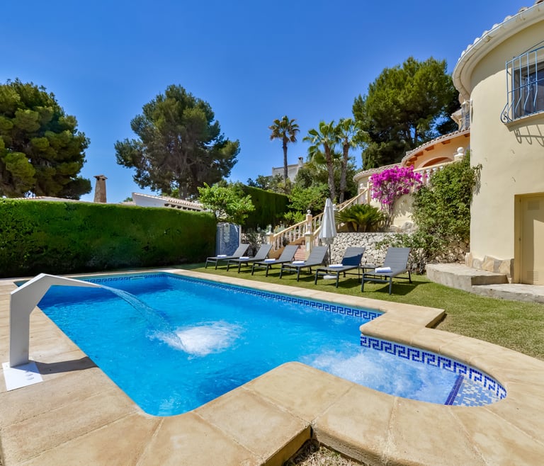 Alquiler de villa en Moraira, CLEO con Piscina Climatizada  en Moraira - Piscina