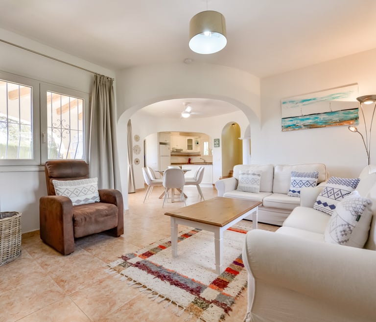 Alquiler de villa en Moraira, CLEO con Piscina Climatizada  en Moraira - Salón