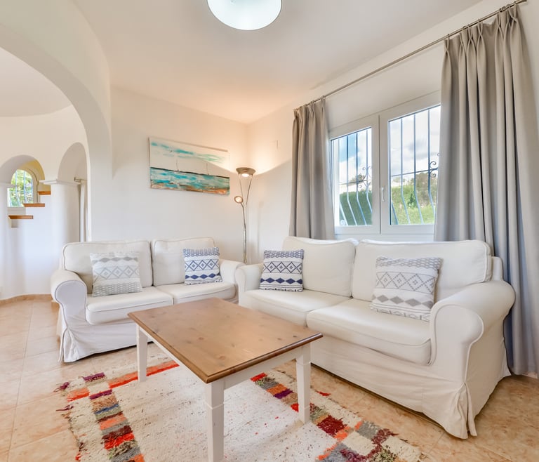 Alquiler de villa en Moraira, CLEO con Piscina Climatizada  en Moraira - Salón