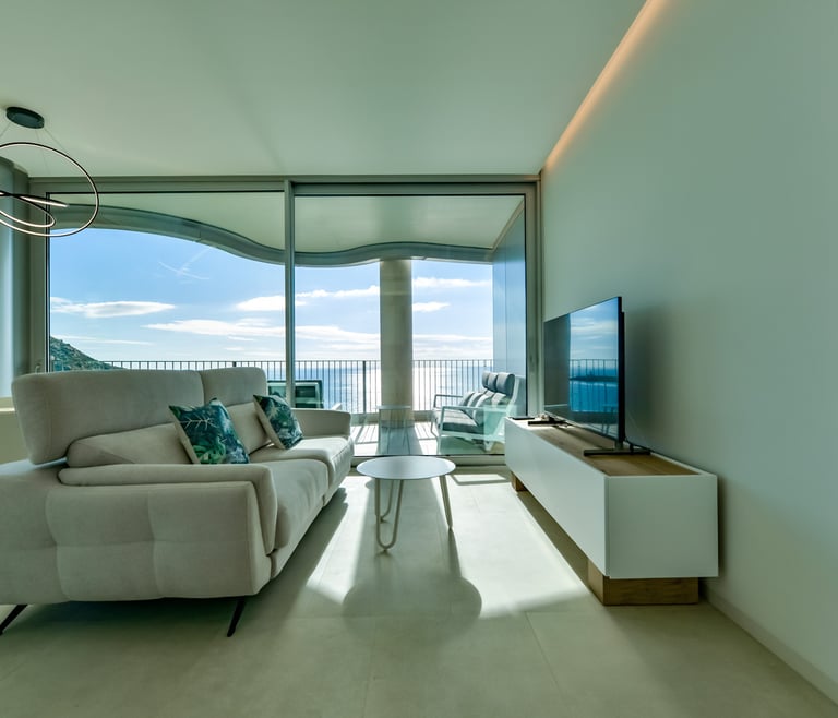 Vakantiewoning te huur bij de zee in Calpe, EVOLUTION en Calpe - Salon