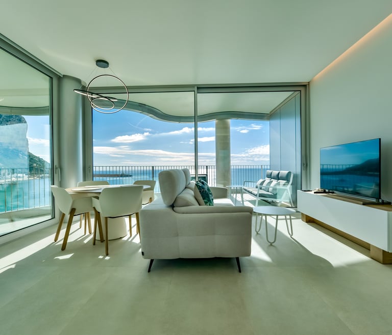 Vakantiewoning te huur bij de zee in Calpe, EVOLUTION en Calpe - Salon