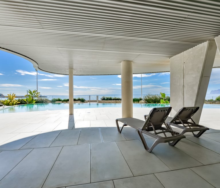 Vakantiewoning te huur bij de zee in Calpe, EVOLUTION en Calpe - Terras