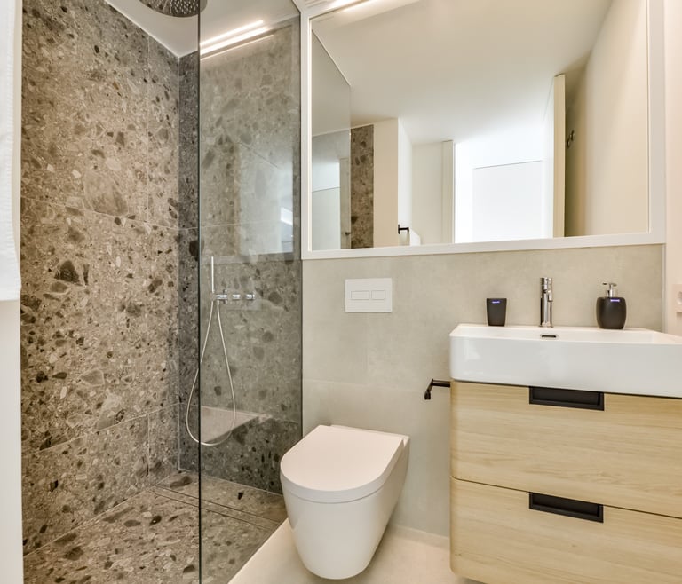 Vakantiewoning te huur bij de zee in Calpe, EVOLUTION en Calpe - Badkamer