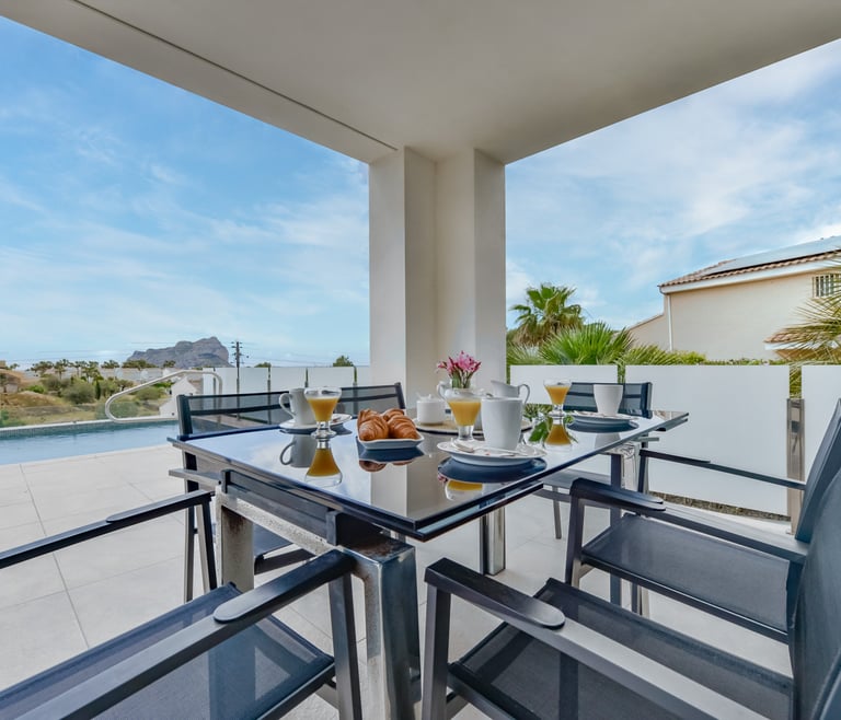 Villa te huur in Calpe CLAUDY en Calpe - Terras