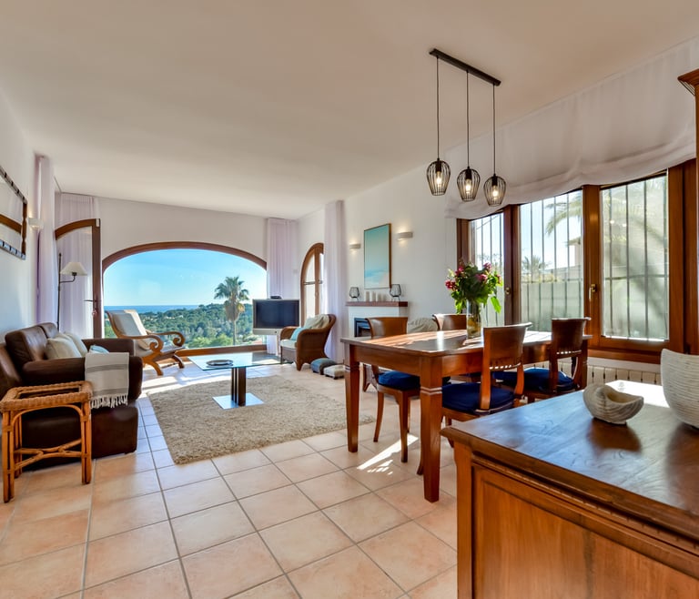 Alquiler de villa en Moraira, MIMOSA en Moraira - Comedor