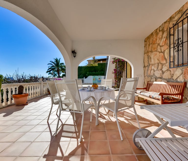 Alquiler de villa en Moraira, MIMOSA en Moraira - Terraza