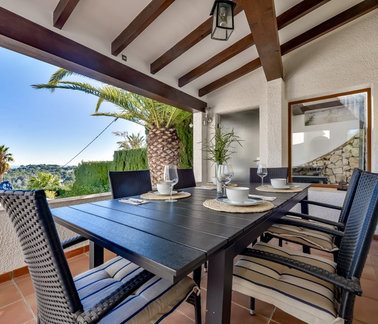 Alquiler de villa en Moraira, MIMOSA en Moraira - Terraza