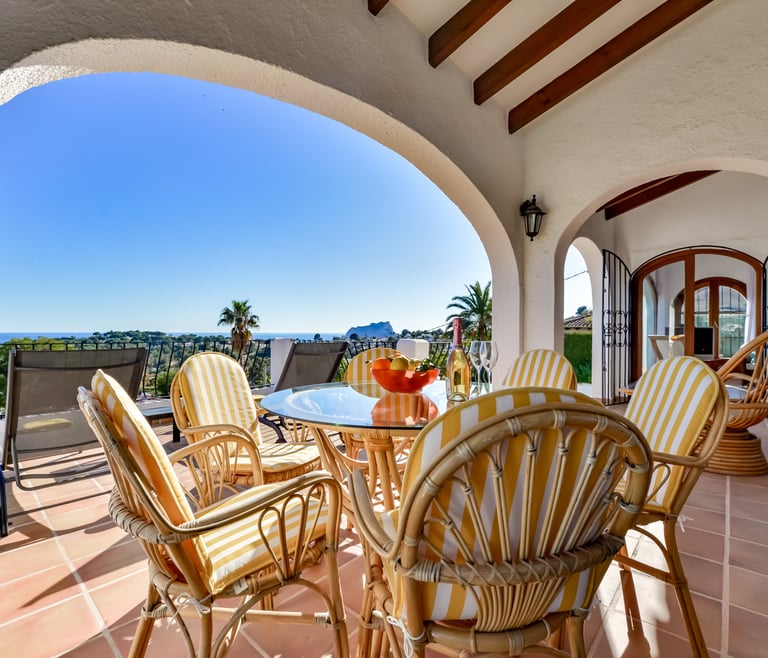 Alquiler de villa en Moraira, MIMOSA en Moraira - Terraza