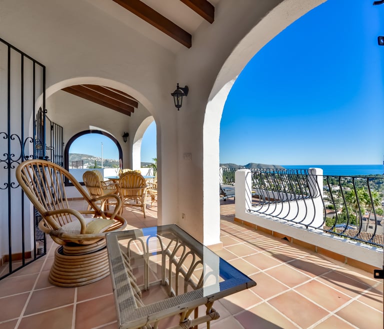 Alquiler de villa en Moraira, MIMOSA en Moraira - Terraza