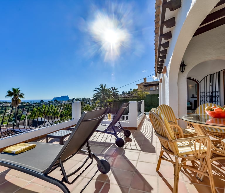 Alquiler de villa en Moraira, MIMOSA en Moraira - Terraza
