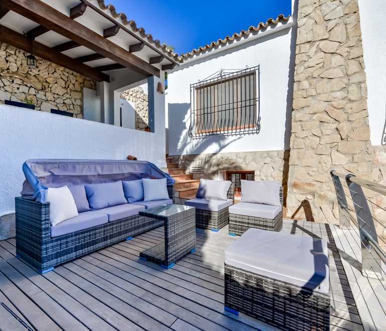 Alquiler de villa en Moraira, MIMOSA en Moraira - Terraza