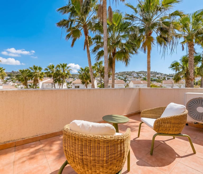 Bungalow te huur in Calpe CALMA en Calpe - Balkon