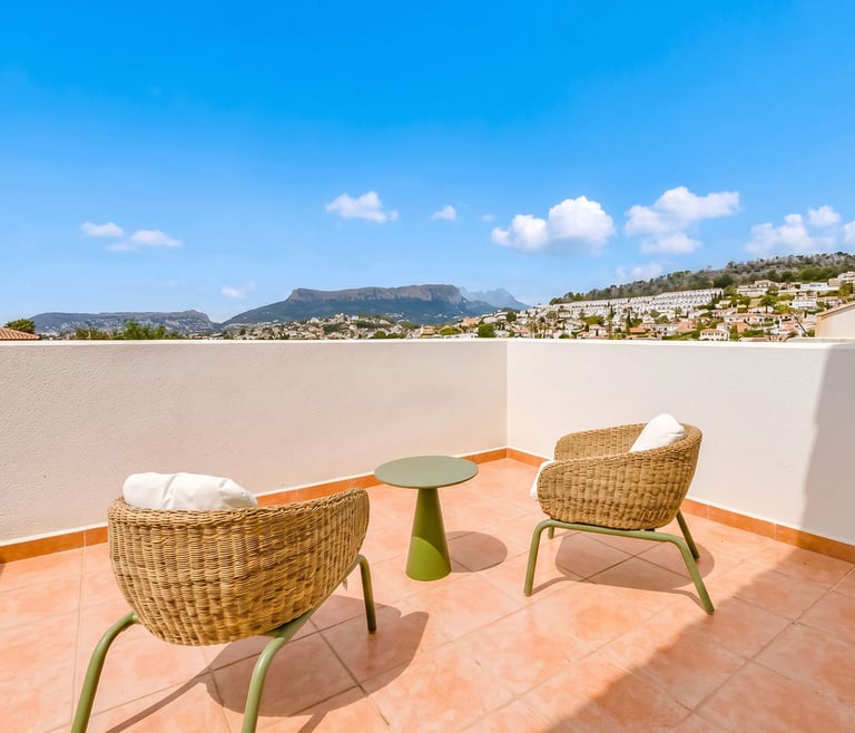 Bungalow te huur in Calpe BONITA en Calpe - Balkon