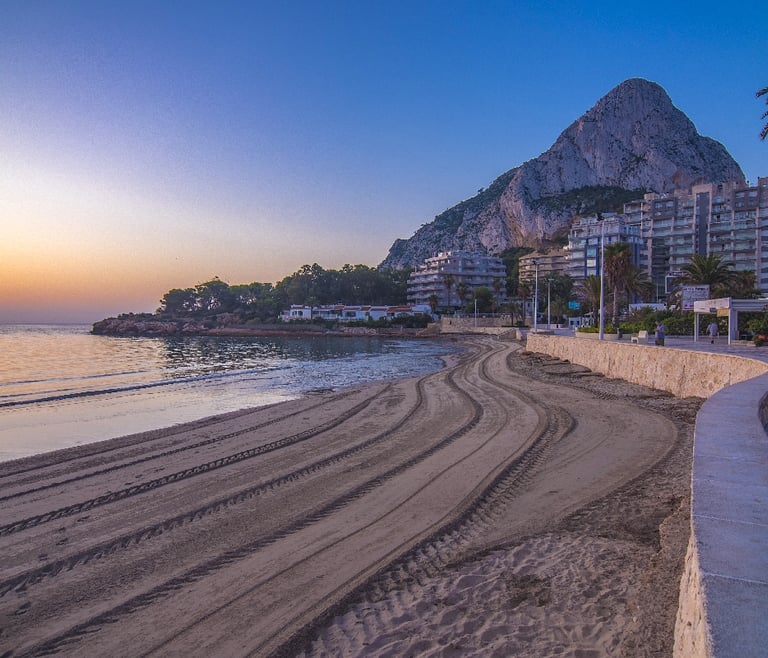 Panoramablick auf den Playa de Calpe