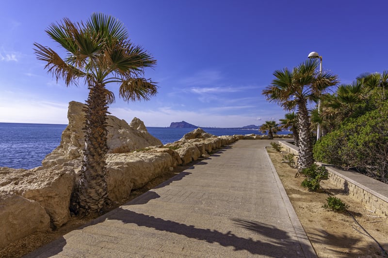 Prins van Asturias wandelpad in Calpe.