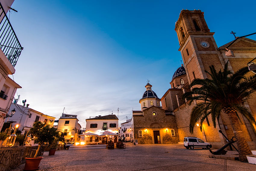 Centre historique d&rsquo;Altea de nuit